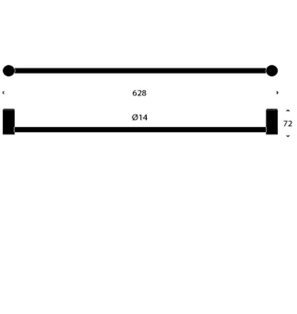 FROST Держатель для полотенца 3, 60 см » матовый. Нержавеющая сталь Матовый N1916-1  - Вид №3