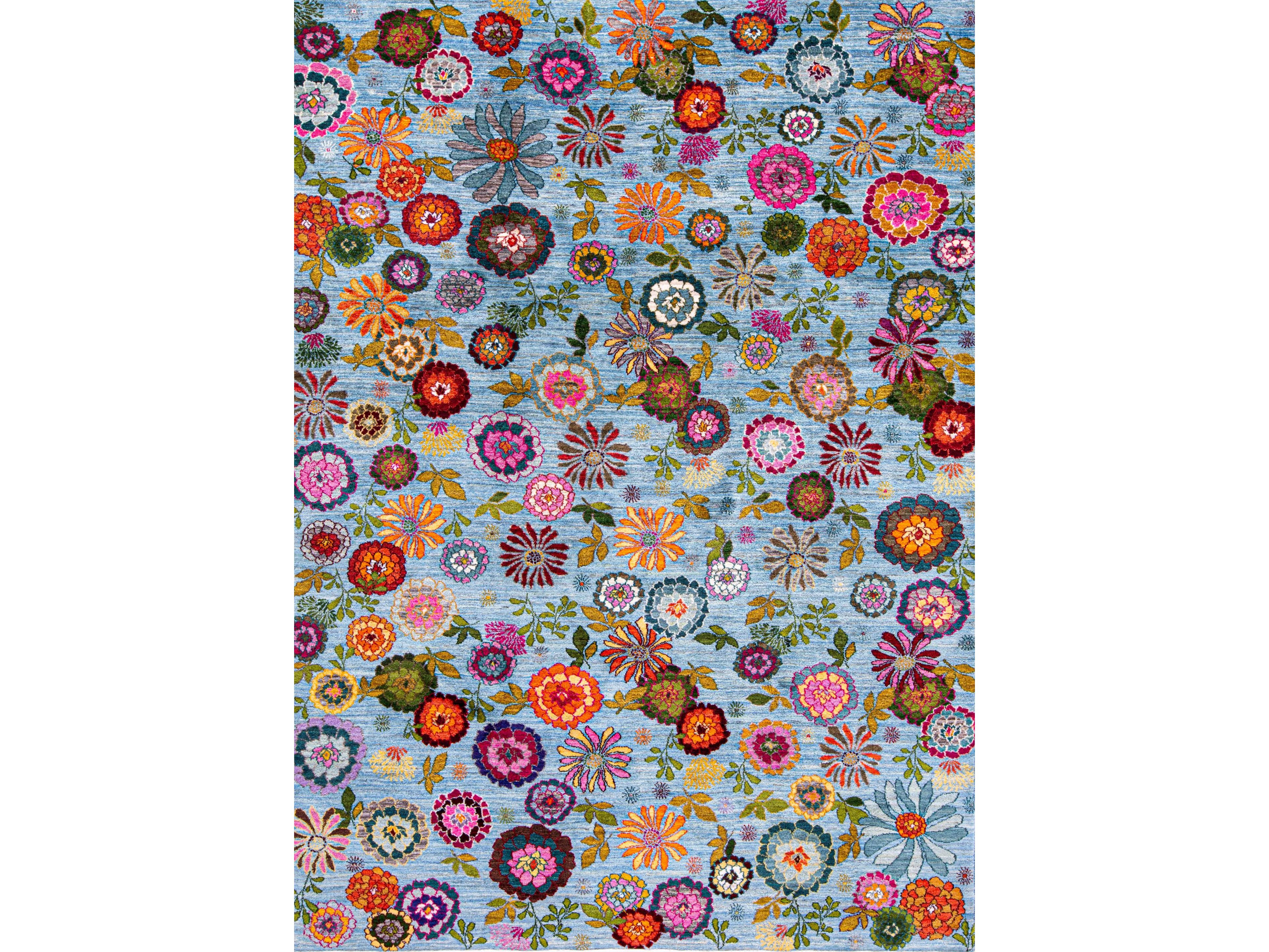 Прямоугольный шерстяной цветочный ковер Zollanvari Ikebana Kyoto-Designer ARCH-00028272 - Вид №1