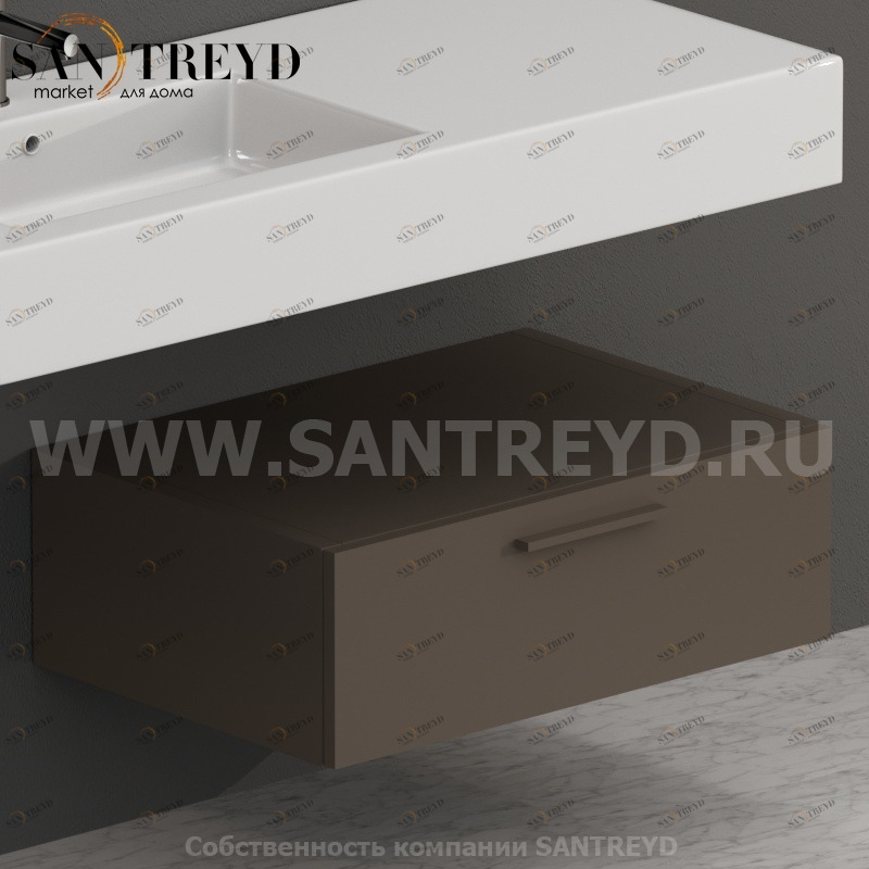 S07024CS2 Тумба с 1 ящиком 70 см коричневая Globo ARREDO WOOD Италия Ceramica Globo