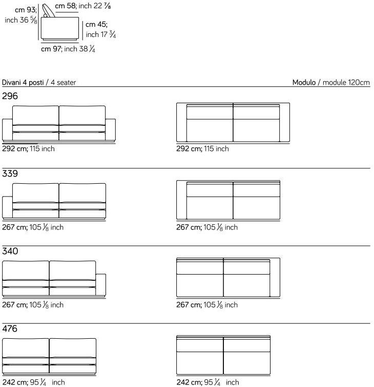 AMURA 3-х местный кожаный диван Murray Am022.296 - Вид №16