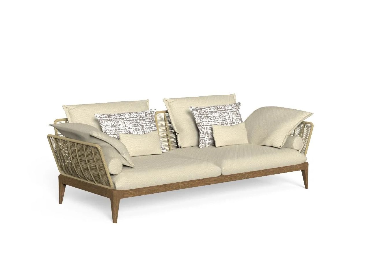 3-местный тканевый садовый диван Talenti Cruise Teak ARCH-00084245 - Вид №7