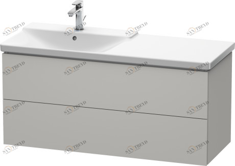 LC625400707 L-Cube Тумбочка подвесная Бетонно-серый матовый декор Duravit