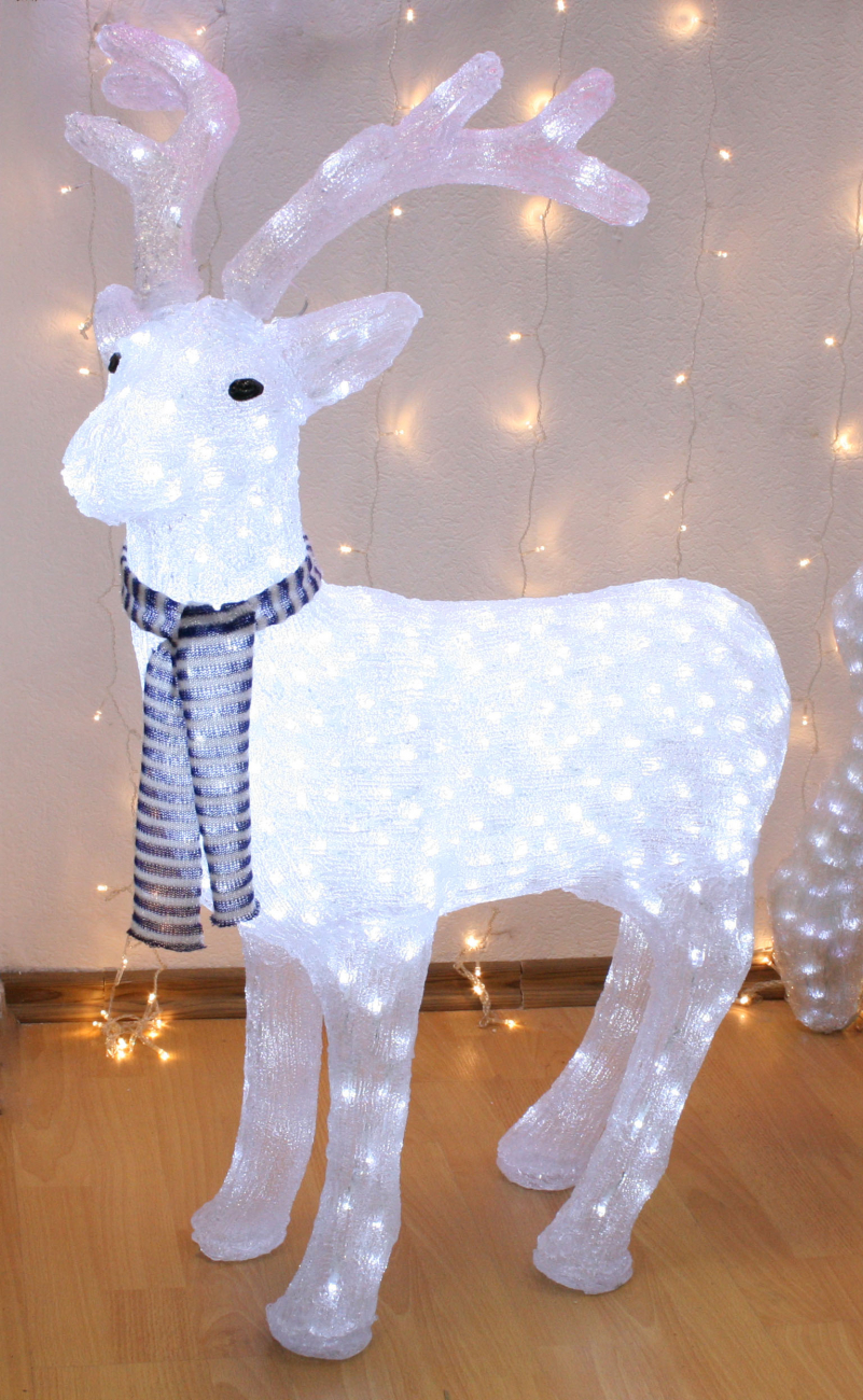 Световая Фигура "Благородный Олень" 3D ELKI СВЕТОВЫЕ ФИГУРЫ 017731 Белый  - Вид №1