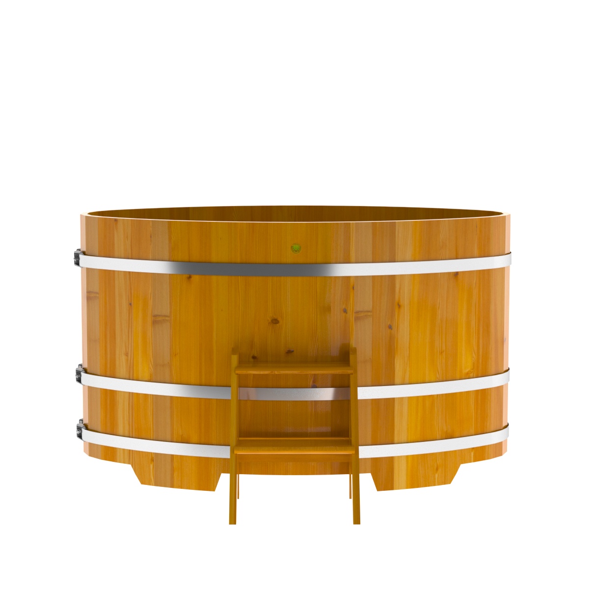 2270 Купель овальная из лиственницы Рустик 0,92х1,66х1,0 натуральная Alyarus  - Вид №4