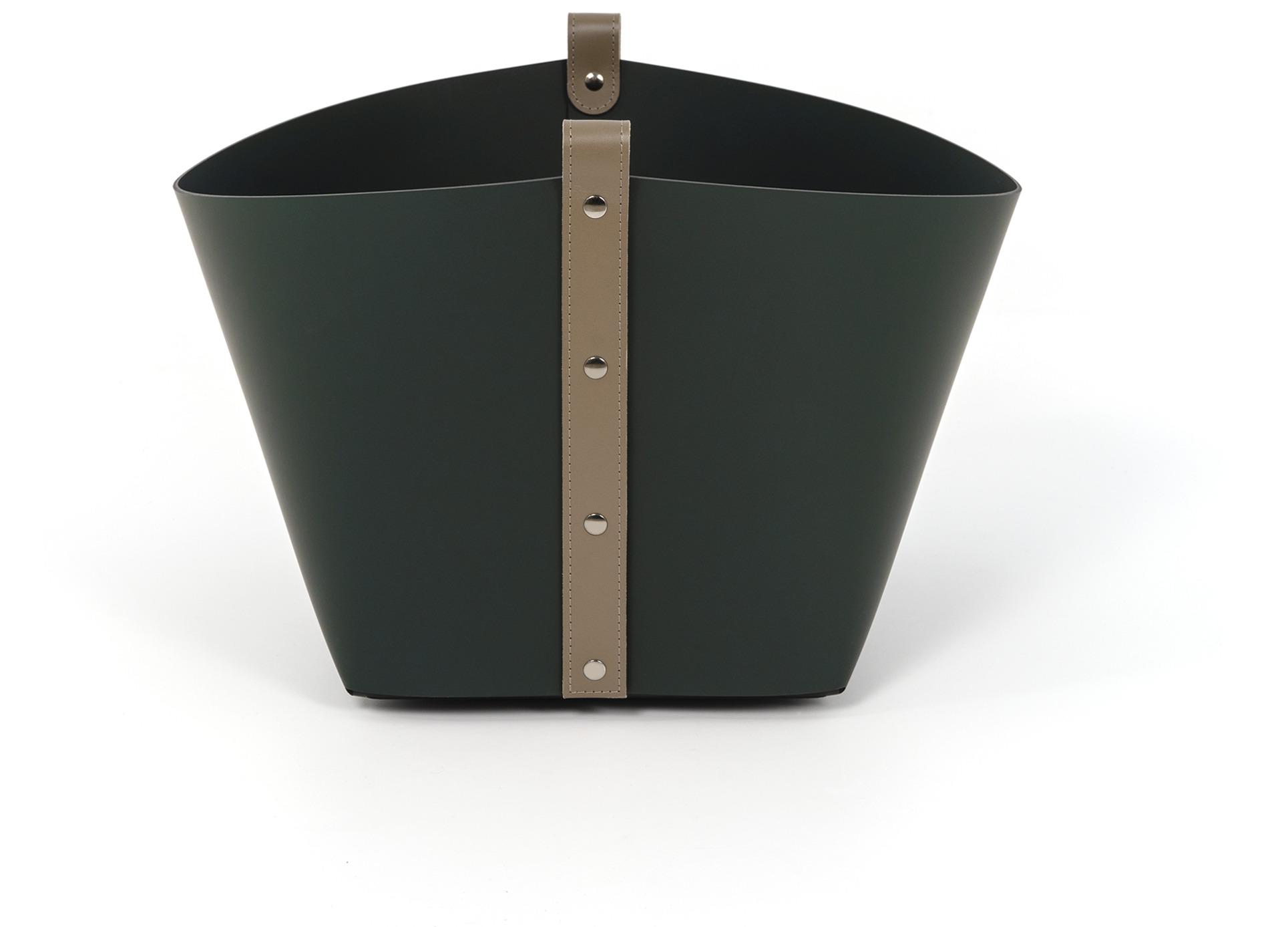 Ovo Basket - 40X44XH39см / Серо-коричневый / регенерированная кожа_черный