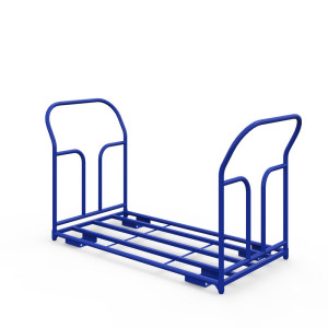 Тележка каркасная с двумя ручками ТКД 10 (г/п 500 кг, 1800x800 мм, колеса чугун/полиуретан 200 мм)