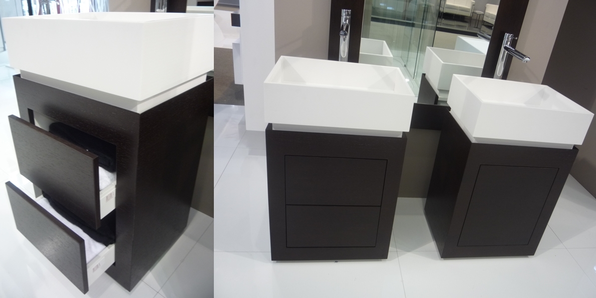 Moma Design Раковина с тумбой Wood Tower 3 BATHROOM белая/венге Woodtower TWLD03CNWE - Вид №1