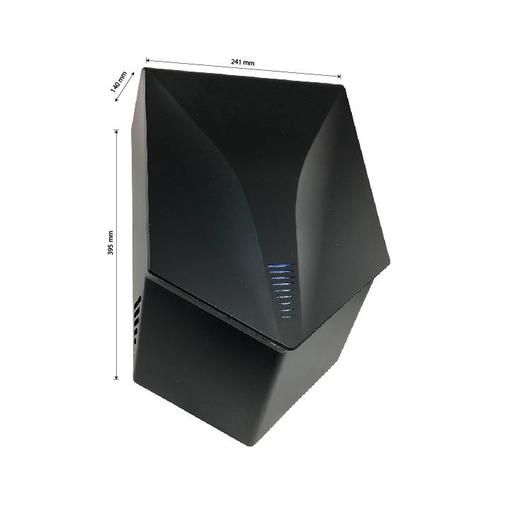 GFmark - Сушилка для рук, модель V-windblade - ПРЕМИУМ, 1000W, цвет ЧЁРНЫЙ, код: 6861  - Вид №5