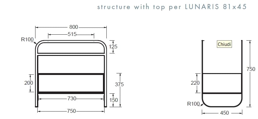 Раковина из нержавеющей стали с ящиками Alice Ceramica Lunaris ARCH-00064737 - Вид №5