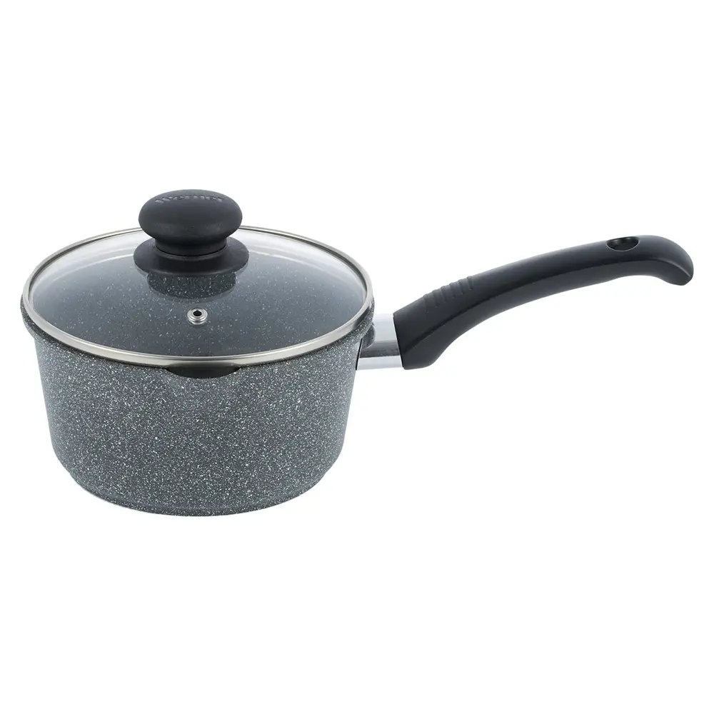 Ковш 1.3 л Werner Letizia 51676 алюминий стеклянная крышка цвет черный STLM-2211613 - Вид №1