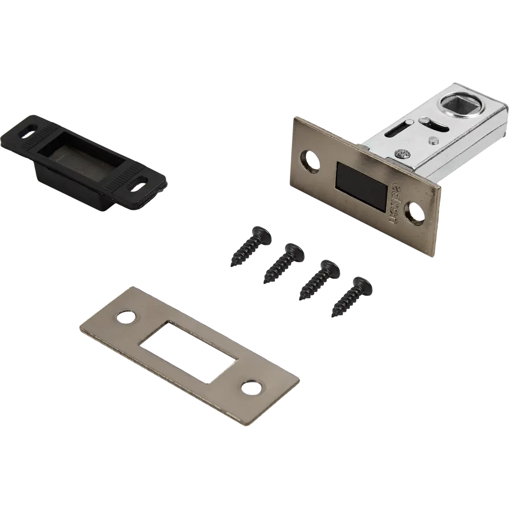 Защелка магнитная межкомнатная 6-50 82x57 мм сталь/пластик цвет графит EDSON STLM-2074225 - Вид №1