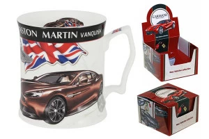 Кружка из костяного фарфора 0,35 л бело-красная "Астон Мартин" CARMANI  00-3973505 Белый;красный