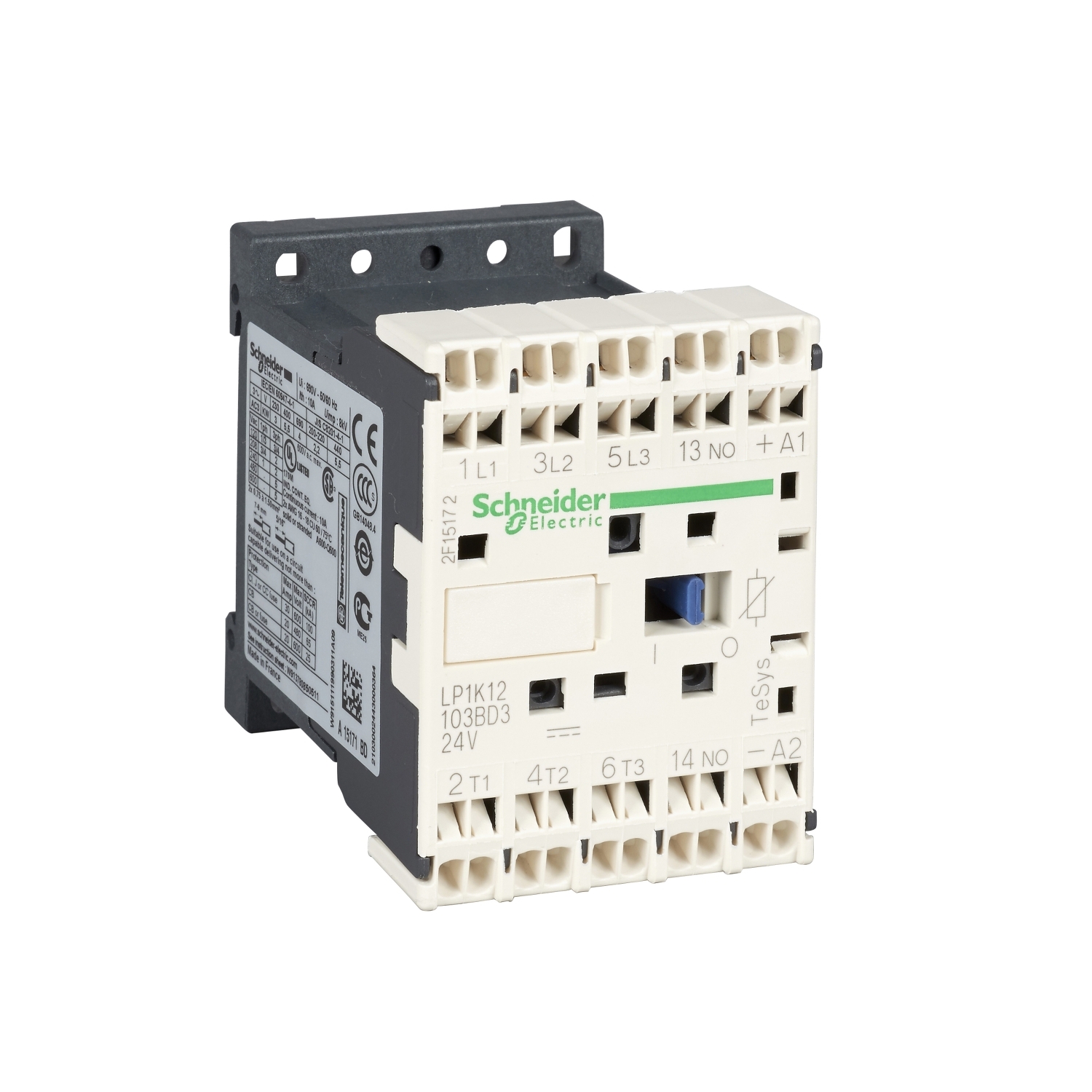 LP1K06103BD3 Контактор LP1K 3P 6А 400/24В DC 2.2кВт Schneider Electric TeSys 
