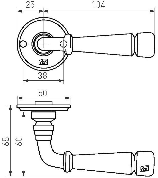Dauby Ручка с атласной отделкой Pure® 15002 - Вид №1