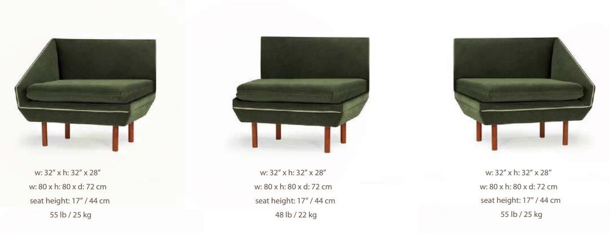 Тканевое кресло Mambo Unlimited Ideas Agnes ARCH-00049399 - Вид №3