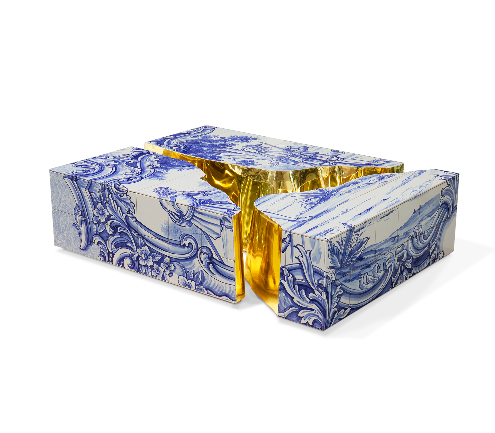 0-053 Центральный стол из плитки Lapiaz Boca Do Lobo  - Вид №1