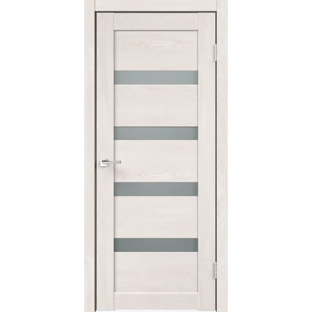 Комплект двери Лайн 2 со стеклом 70x200 см Hardflex цвет дуб тернер белый с добором 150 мм VELLDORIS STLM-2106613