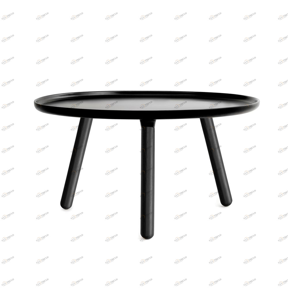 Стол Tablo большой 42 x D78 cm, черный-черные ножки Normann Copenhagen 602165
