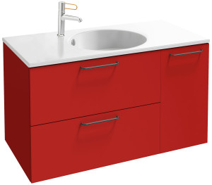 EB2543-R9-M90 Тумба под столешницу 90 см, 2 ящика/1 дверца, черная ручка JACOB DELAFON ODÉON RIVE GAUCHE