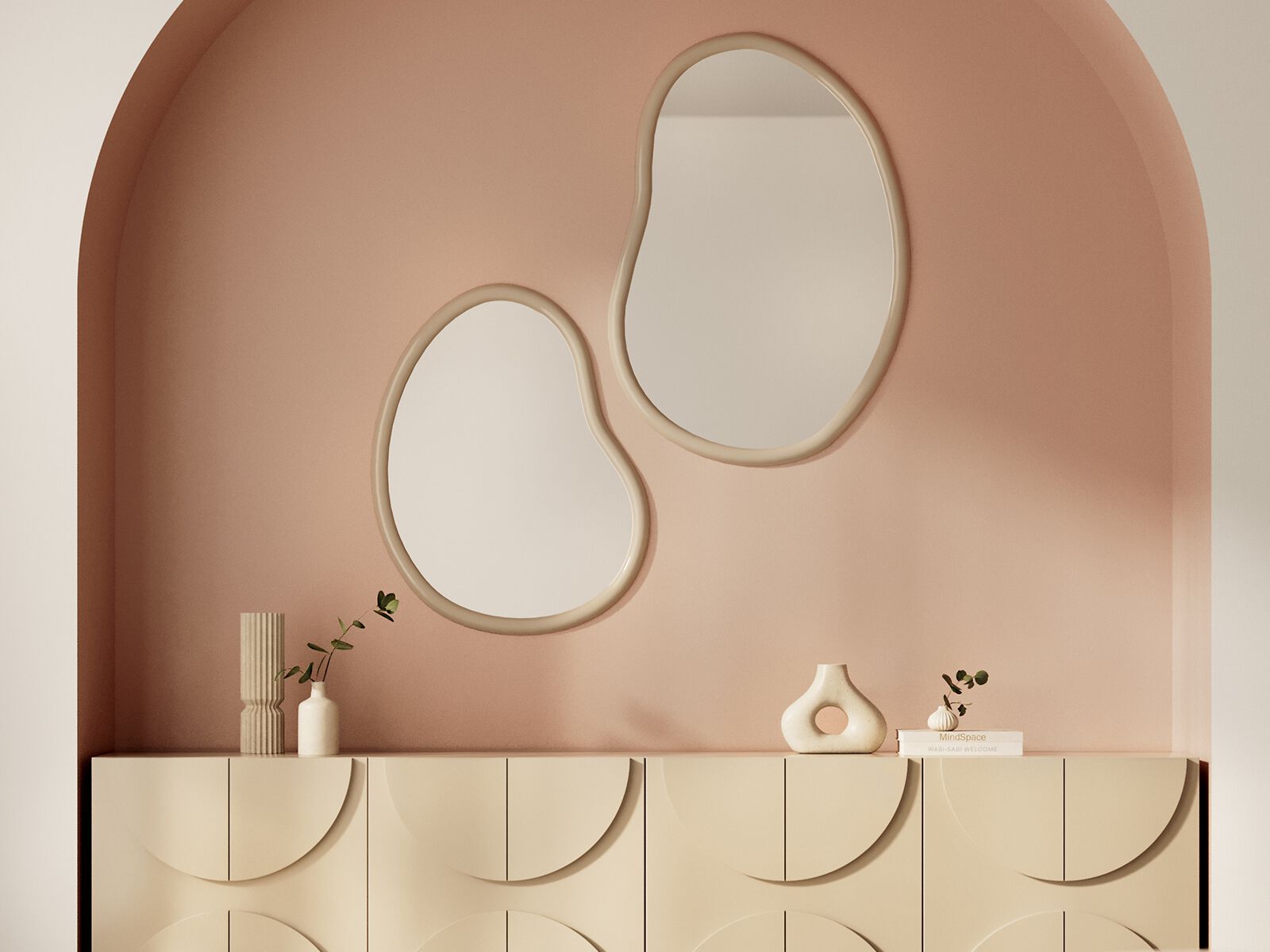 Деревянное зеркало с рамкой стены ANA ROQUE INTERIORS ARCH-00089984 - Вид №2