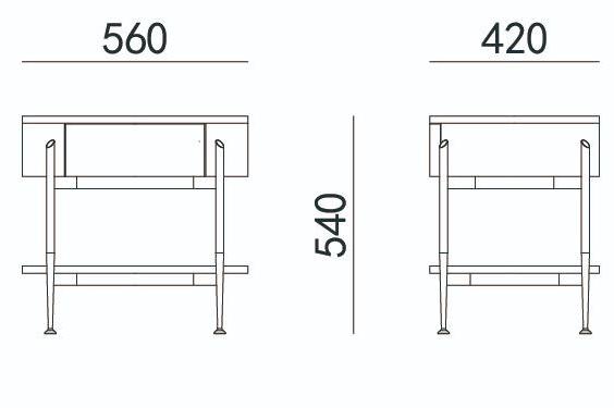HC28 Cosmo Овальная тумба прикроватная из шпонированной древесины  53c010  - Вид №1