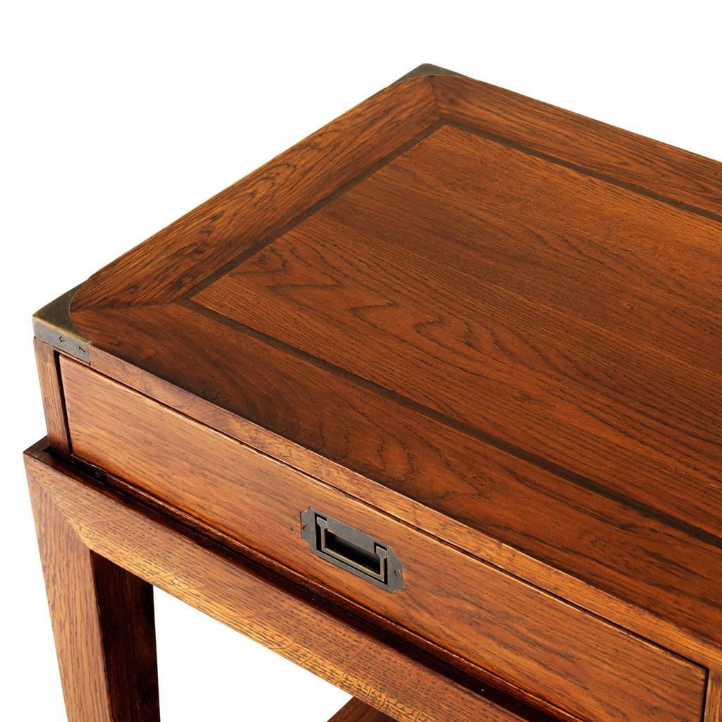 Консоль деревянная вяз с ящиками и полкой Military от Eichholtz EICHHOLTZ EICHHOLTZ, ПОД СТАРИНУ 061028 Коричневый  - Вид №1