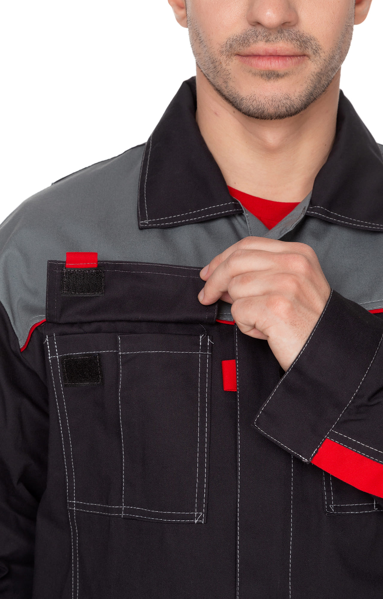 69260 Костюм "Профи" темно-серый  Летняя спецодежда  размер 44-46/170-176  - Вид №22