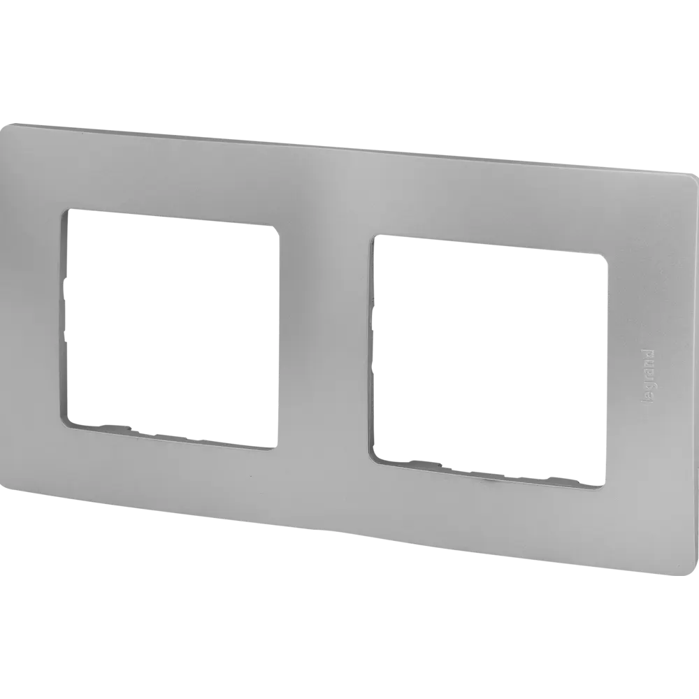 Рамка Legrand Etika для розеток и выключателей, 2 поста, алюминий 17356960 STLM-1112255 - Вид №1