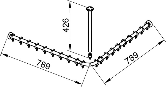 14936170800 Набор штанг для душевых занавесок KEUCO Plan - Вид №2