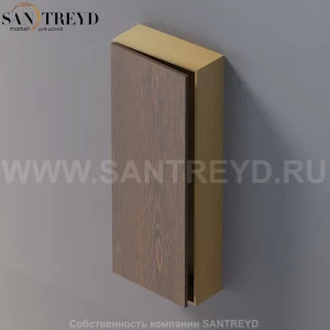 LIFT Модульный шкаф 100 см с левой дверью на доводчиках. Модули могут располагаться горизонтально и вертикально. Отделка: коричневый дуб и натуральный дуб. AMOB053RURTSX