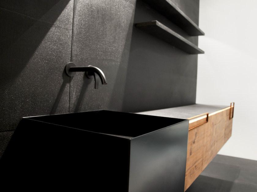 Moab80 Тумба под умывальник из дерева одинарная подвесная с дверцами Door sun-id-1503224 - Вид №1