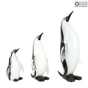 2857 ORIGINALMURANOGLASS Фигурка пингвина - соммерсо - Original Murano Glass OMG 20 см