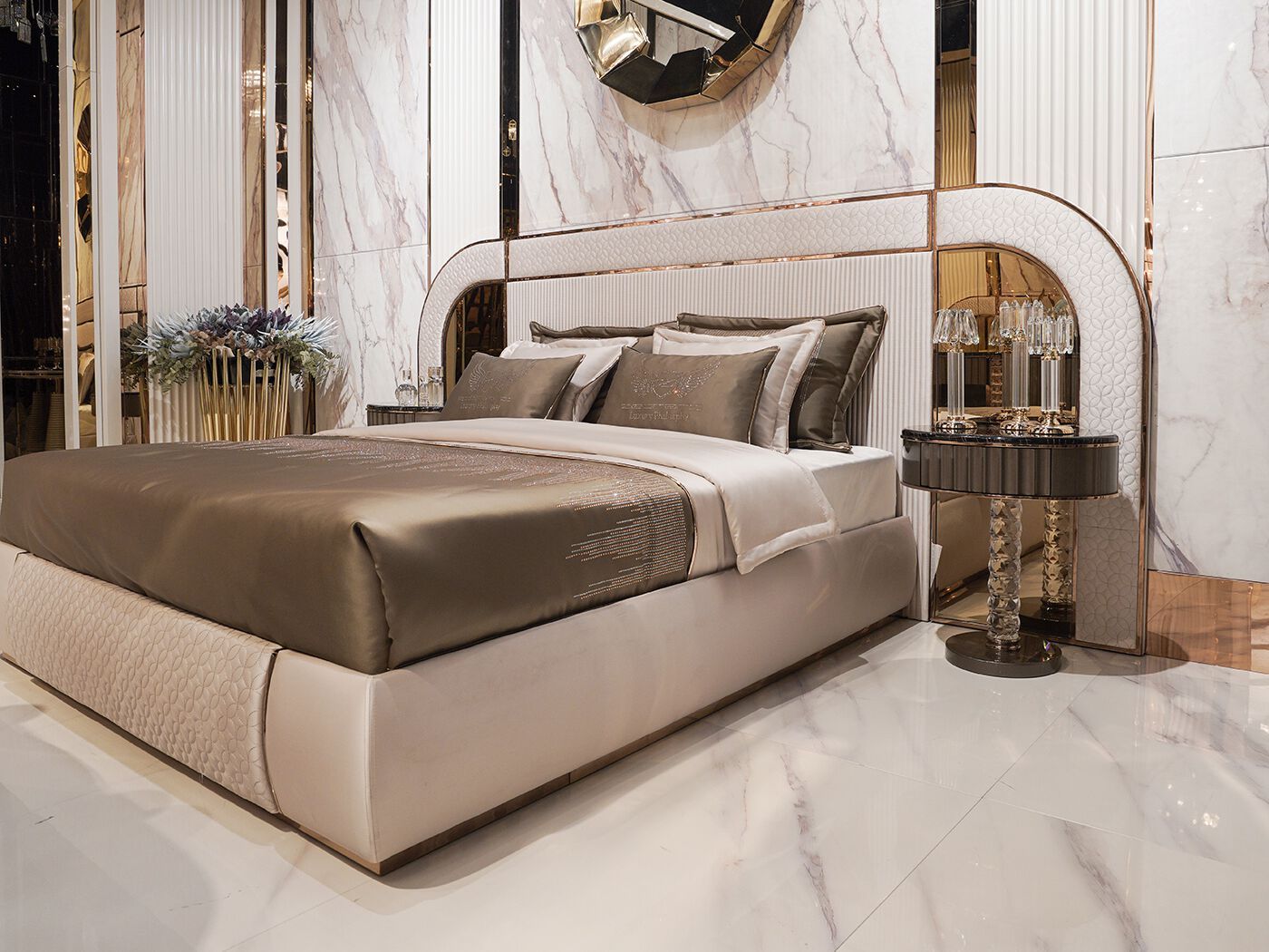 Овальная стеклянная тумбочка Zebrano Velovis ARCH-00152440 - Вид №2