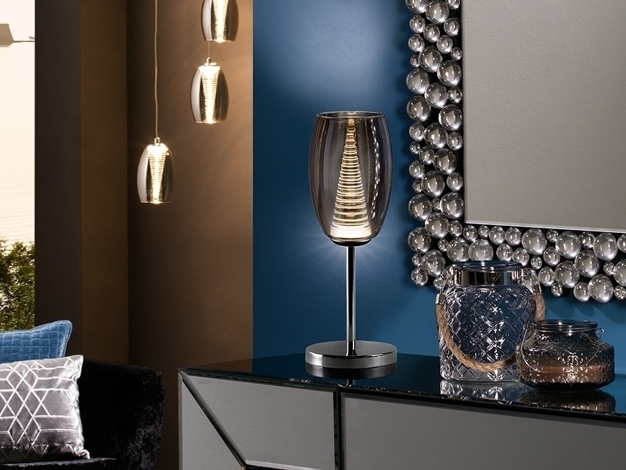 082444 Настольная лампа 1L LED хром Schuller Nebula