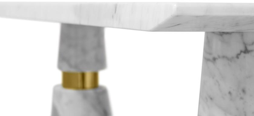 KOKET Консоль в форме полумесяца из каррарского мрамора Avalanche sun-id-1490708 - Вид №5