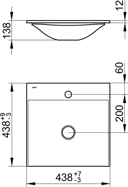 31198310401 Керамический умывальник KEUCO Edition 11 - Вид №2