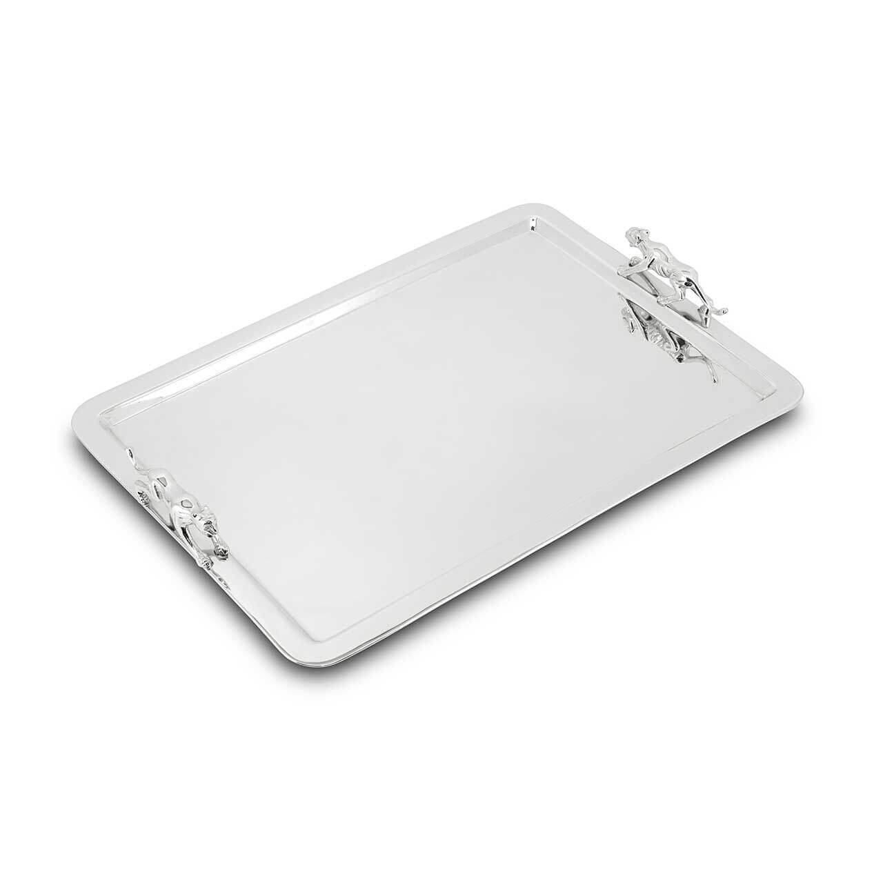 600983-02 ABHIKA ПОДНОС LEO H6 44X31 SILVER 