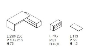 Угловой стол с системой люверсов