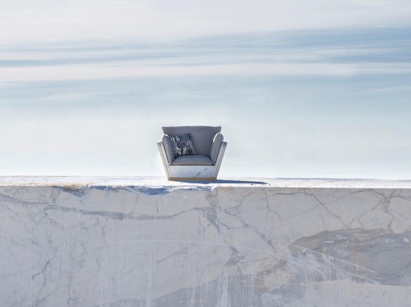 FranchiUmbertoMarmi Кресло из скульптурного мрамора с подлокотниками Mattis Hd032stabra - Вид №8