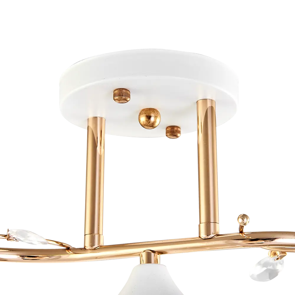 Люстра потолочная Тетро 3 лампы 15 м² цвет шампань De Markt STLM-2051818 - Вид №3