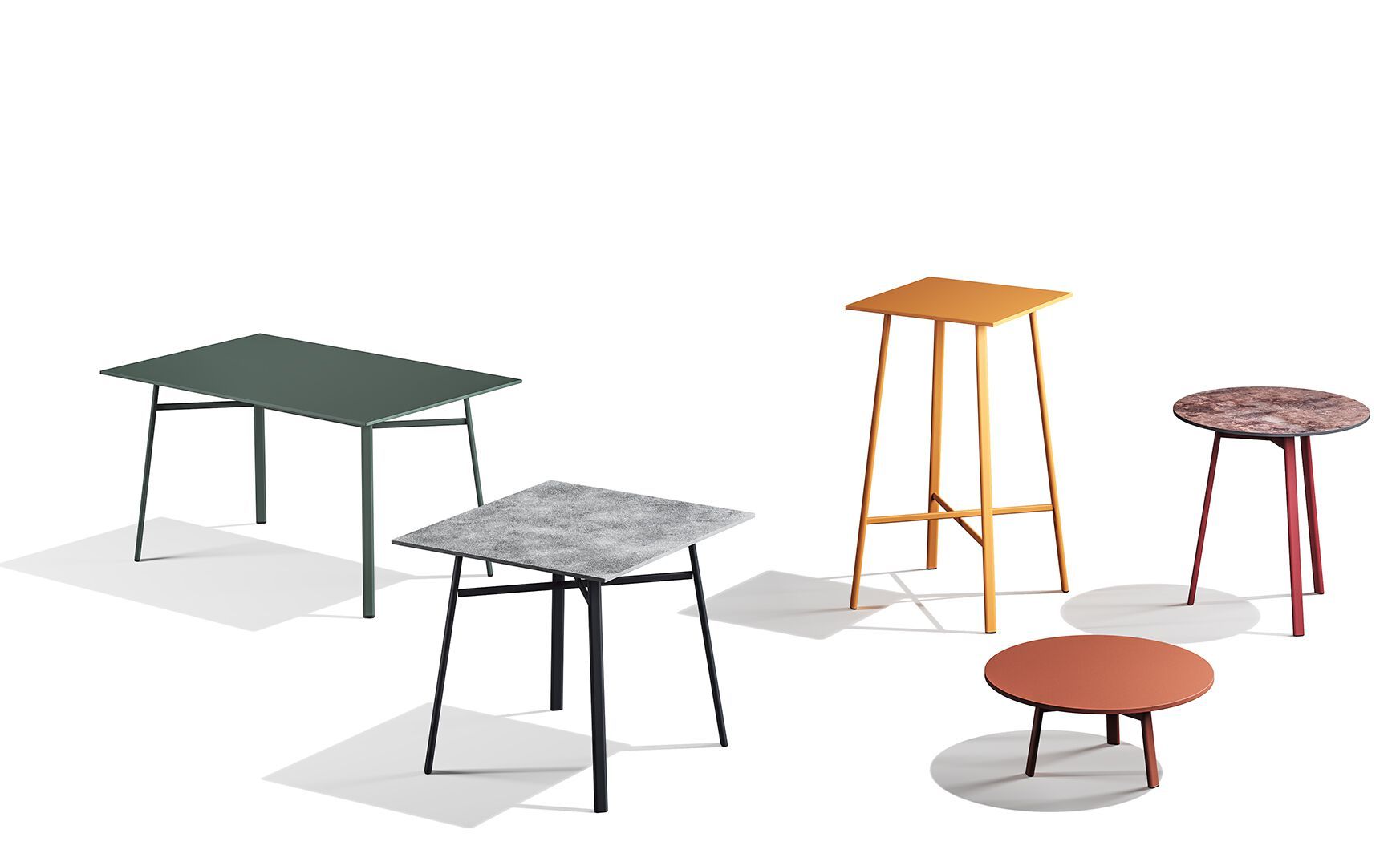 Высокий квадратный стальной стол BABEL D ARCH-00004161 - Вид №2