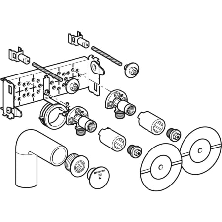 461.430.00.1 Комплект Geberit GIS для раковины с вертикальным смесителем Geberit  - Вид №1