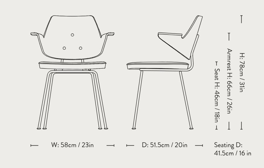 Деревянный мягкий стул с подлокотниками &Tradition Rfh ARCH-00143303 - Вид №5