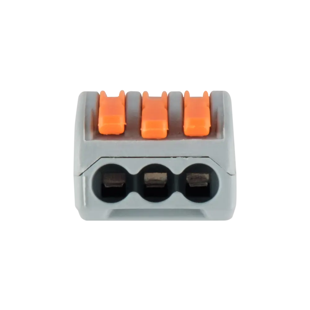 84746778 Клеммы соединительные монтажные с рычажком Duwi СМК 222-413 3-проводные 4мм² серые 50шт 26638 9 STLM-1109494  - Вид №6