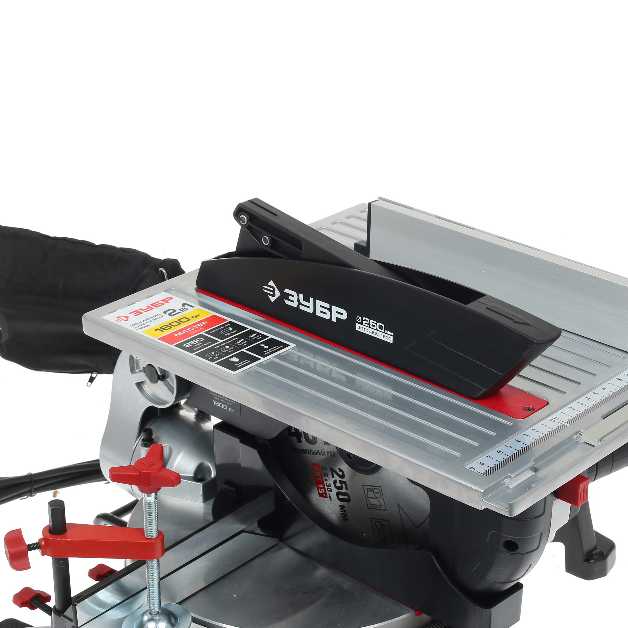 Торцовочная пила комбинированная Зубр ЗПТК-255-1800 8103317 STDN-0040725 - Вид №7