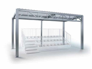 Металлическая крышка для трибун