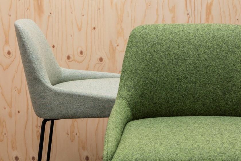 Andreu World Высокий поворотный табурет из ткани со спинкой Alya Bq1590 / bq1591 - Вид №2