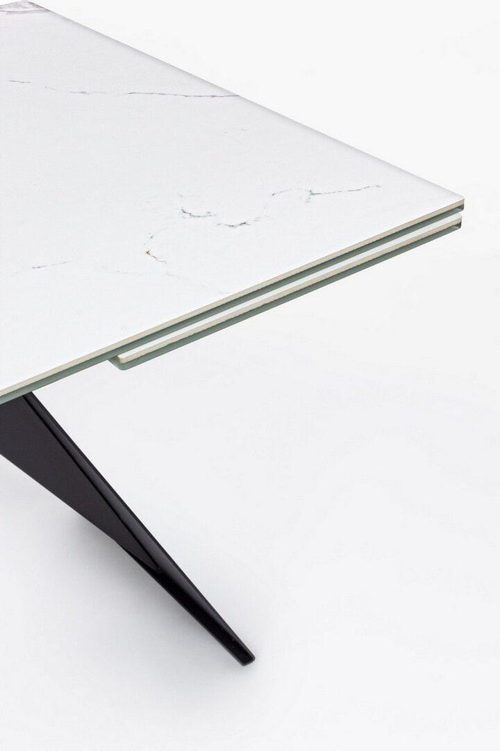 Керамический и стальной выдвижной стол BIZZOTTO BLAZAR ARCH-00112050 - Вид №12