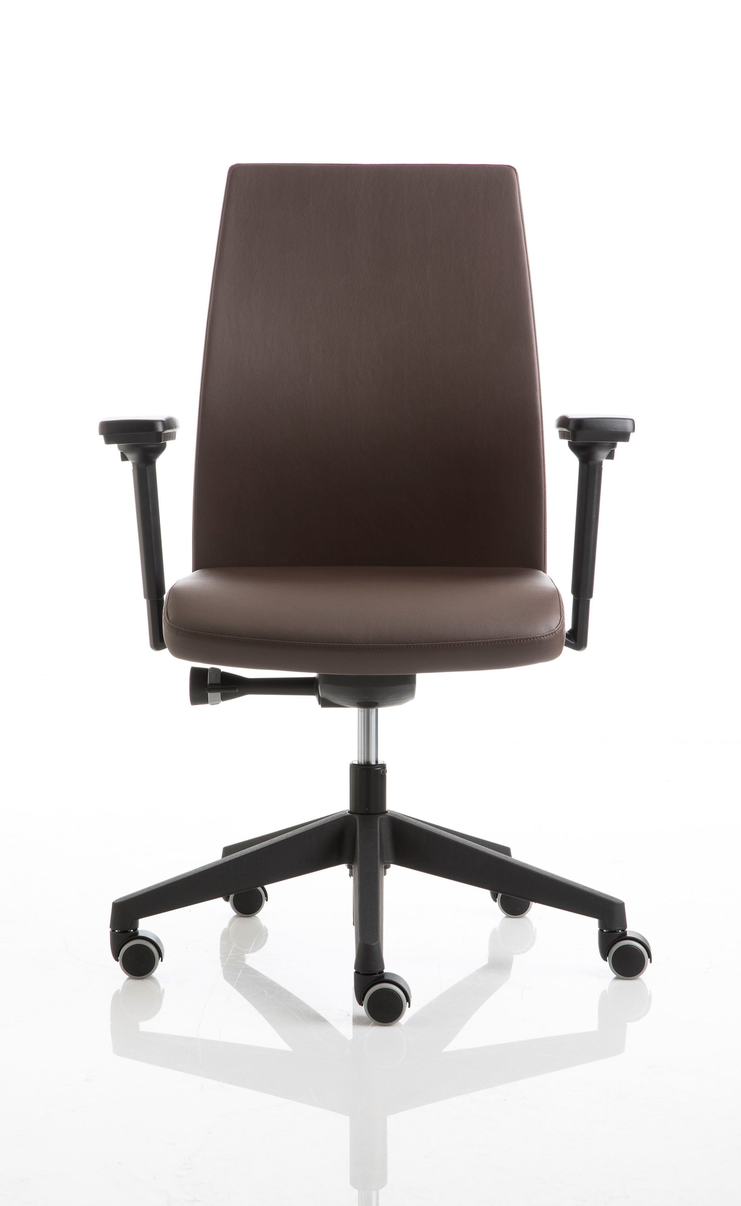 Кожаный офисный стул с колесами с подлокотниками Luxy SmartOffice ARCH-00033619 - Вид №1