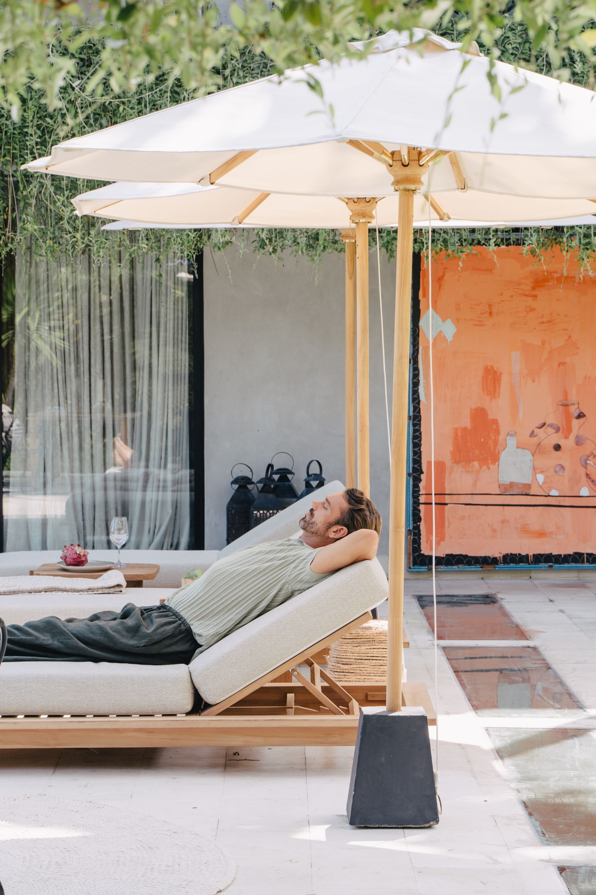 Садовая кровать с откидной спинкой из ткани cbdesign Ocean ARCH-00142542 - Вид №1